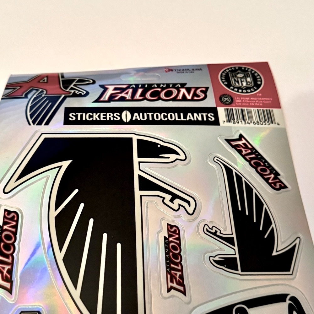 Atlanta Falcons  Auto Sticker Sheet - Picture 3 of 4